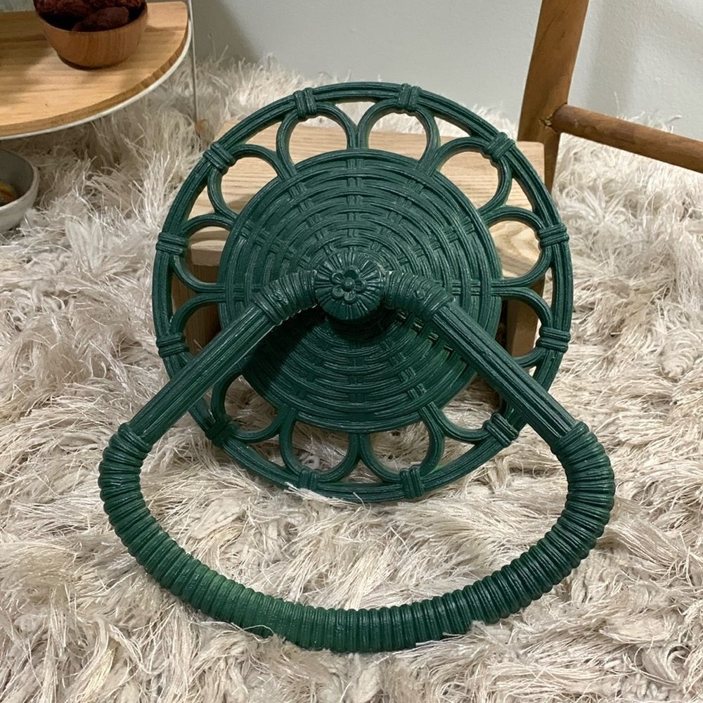 Homco Painted‎ Green Rattan Look
Plastic Towel Rack Holder 3314 Vintage